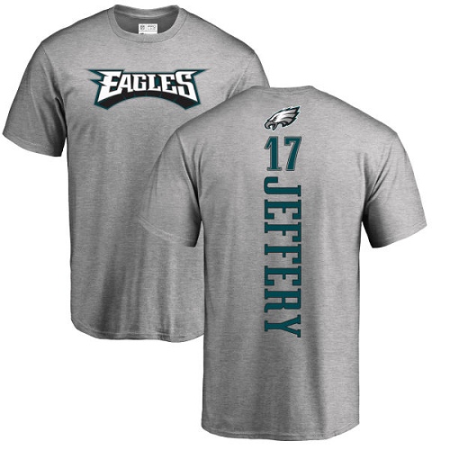 Men Philadelphia Eagles #17 Alshon Jeffery Ash Backer NFL T Shirt